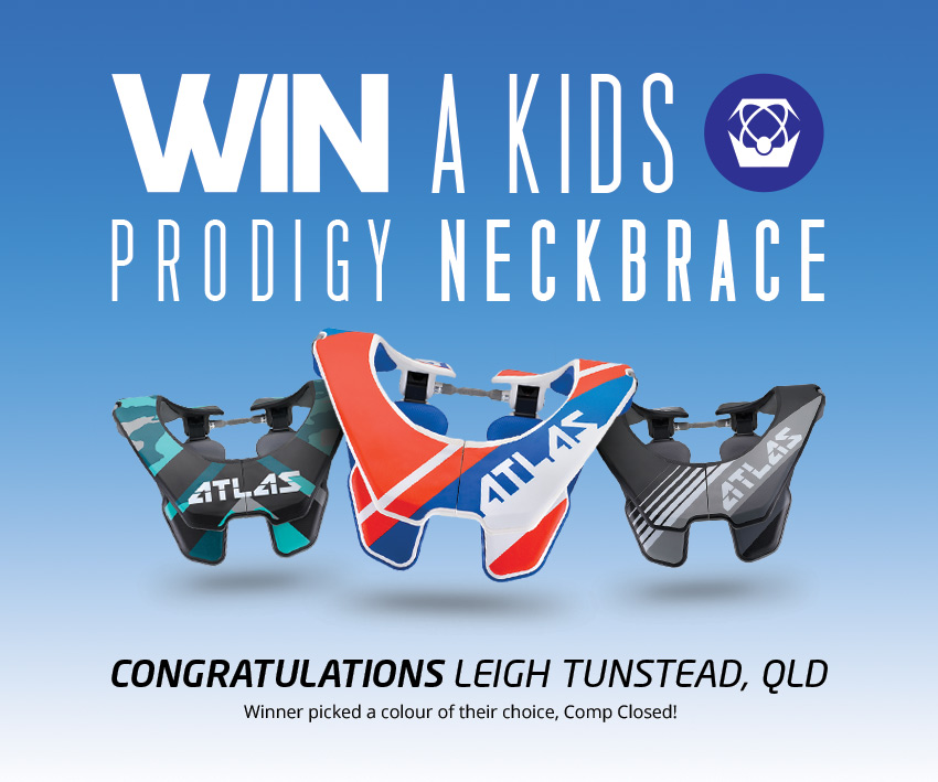 Win an Atlas Prodigy Kids Neck Brace with MXstore, congratulations Leigh Tunstead