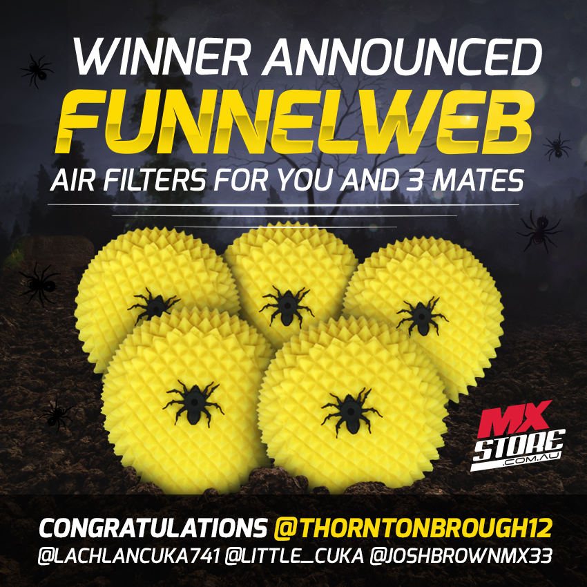 Win a Year's Supply of Funnel Web Air Filters for You & 3 Mates