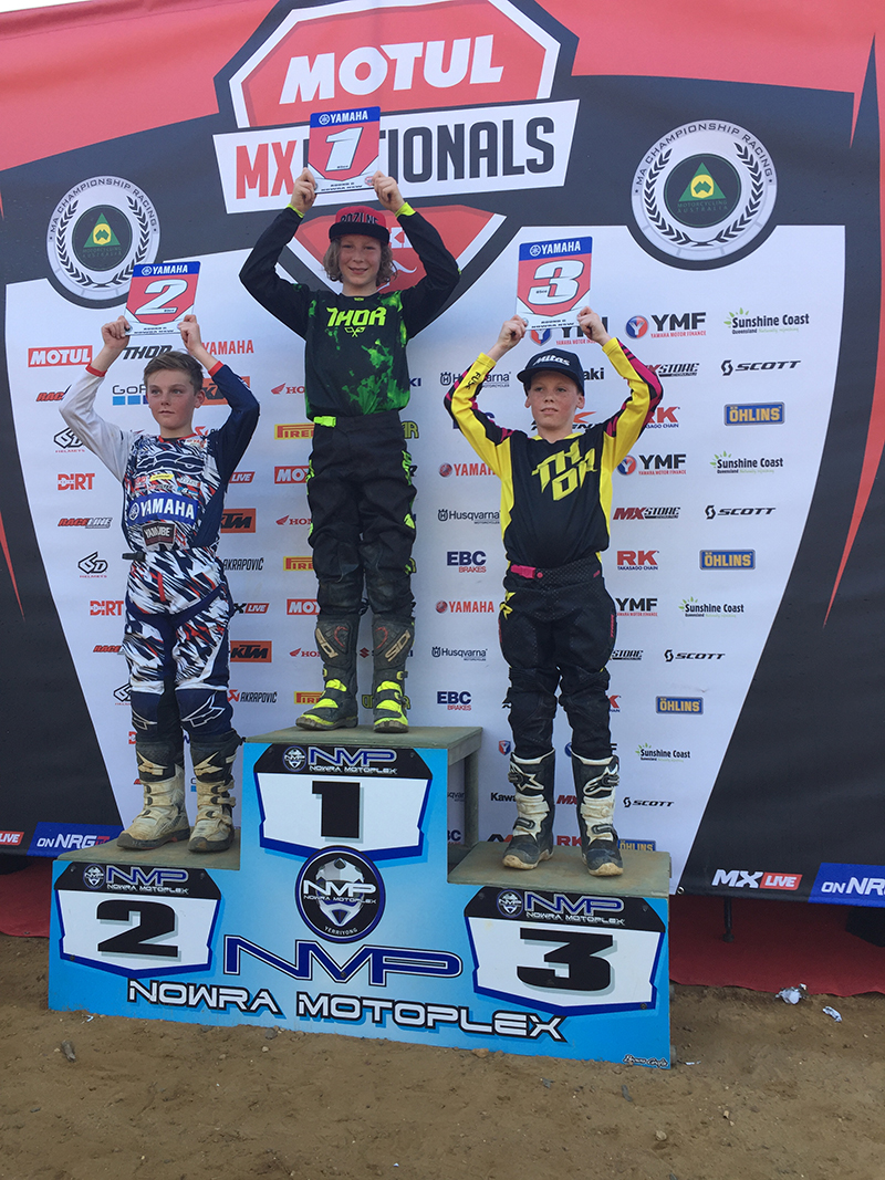 Jett on top of the podium at Nowra