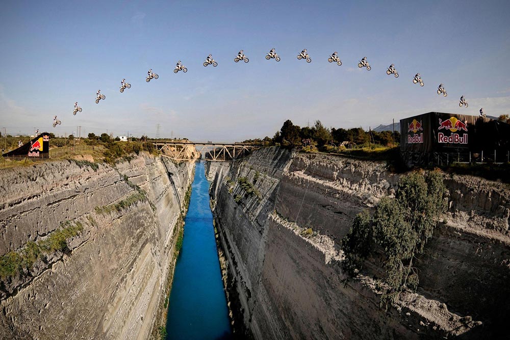 Robbie Maddison Jumps the Corinth Canal in Greece