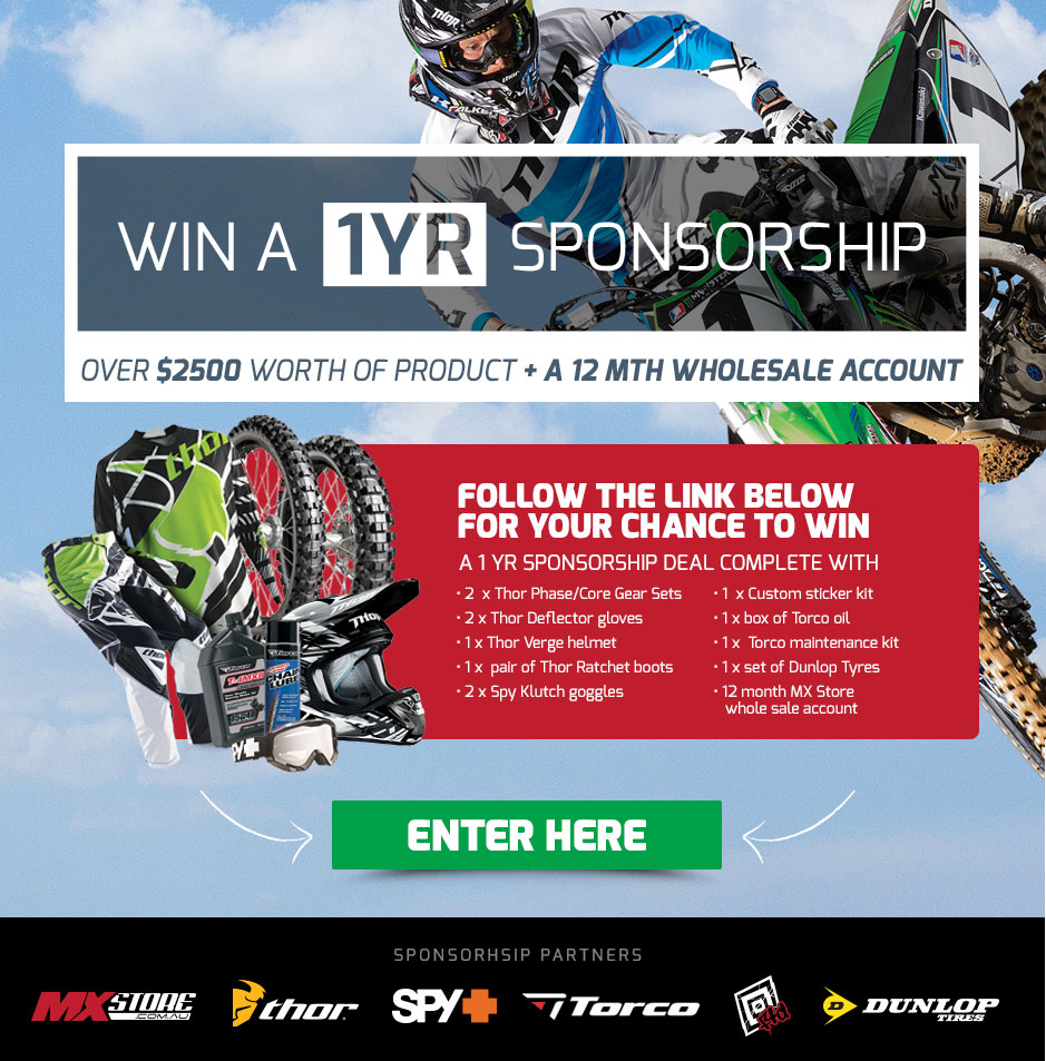 Win A 12 Month Sponsorship With MXStore 2014
