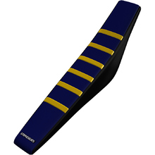 Strike Seats Husqvarna FC/TC/FE/TE 2014-2015 Yellow/Navy/Black Gripper Ribbed Seat Cover
