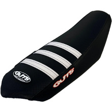 Guts Racing Talaria Sting Gripper Ribbed White/Black/Black Seat Cover