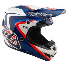 Troy Lee Designs 2026 GP Pro Slides White/Blue Helmet