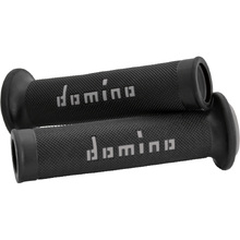 Domino Black/Silver Road Racing Grips