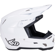 6D ATR-3 Solid Gloss White Helmet