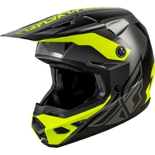 Fly Racing 2026 Kinetic Crest Grey/Black/Hi-Vis Helmet