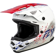 Fly Racing 2026 Kinetic Drip Red/White/Blue Kids Helmet