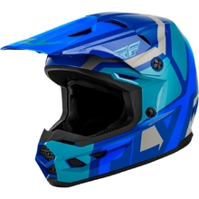 Fly Racing 2027 Kinetic Scrap Blue/Light Blue Kids Helmet
