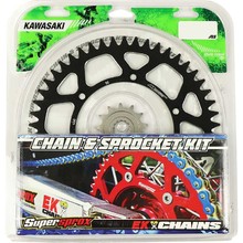Supersprox Kawasaki KX250F 06-27 EK Chain and Black Alloy Sprocket Kit