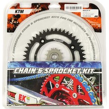 Supersprox KTM 85 SX 03-24 EK Chain and Black Alloy Sprocket Kit
