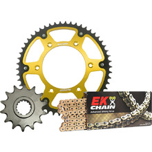 Supersprox Yamaha WR250F 01-13 Chain and Gold Stealth Sprockets Kit - 13/85T