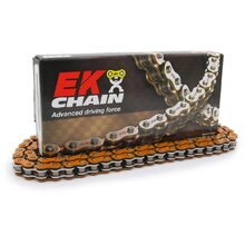 EK Chains 525VX3 Orange Super Heavy Duty NX-Ring Orange 124L Chain