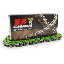 EK Chains 525VX3 Green Super Heavy Duty NX-Ring Green 124L Chain