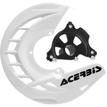 Acerbis Kawasaki KX250F 21-24 KX450F 19-23 White X-Brake Front Disc Cover & Black Mount Kit