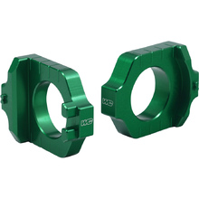 Works Connection Kawasaki/Suzuki Green Elite Axle Blocks