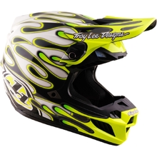 Troy Lee Designs 2026 SE5 Composite Overspray Charcoal/Floy Yellow Helmet