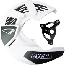 Cycra Yamaha YZ250/450F 14-27 White Disc Cover & Black Mount Kit