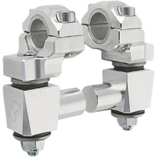 ROXspeedFX 7/8" & 1 1/8" Fat Bar Elite Clear Anodised Pivoting Anti-Vibration Bar Risers