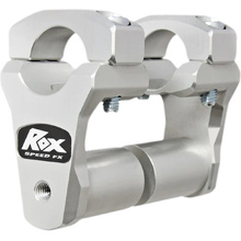 ROXspeedFX 1 1/8" Fat Bar Clear Anodised Pivoting Bar Risers w/ Extended Stem