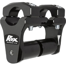 ROXspeedFX 1 1/8" Fat Bar Black Anodised Pivoting Bar Risers w/ Extended Stem