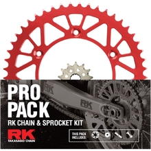 RK Honda CR125R 04-07 CRF250R/X 04-17 Gold/Red Pro Chain & Sprocket Kit