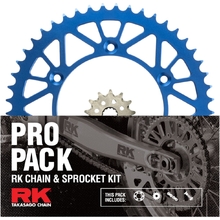 RK Yamaha YZ250 99-27 WRF/YZF 400-450 99-27 Gold/Blue Pro Chain & Sprocket Kit