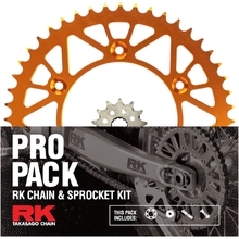 RK KTM  SX/SXF EXC/EXCF Gold/Orange Pro Chain & Sprocket Kit