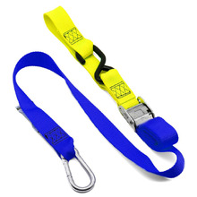 Kustom Hardware Blue/Yellow 38mm Snap Hook Tie Downs