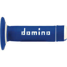 Domino A020 Half Waffle Blue/White MX Grips