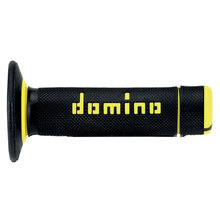 Domino A020 Half Waffle Black/Yellow MX Grips