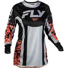 Fly Racing 2027 Lite Flake Black/Light Grey/Coral Womens Jersey