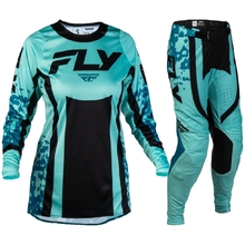 Fly Racing 2027 Lite Flake Aqua/Teal/Black Womens Gear Set