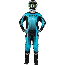 Fly Racing 2027 Kinetic Fade Black/Blue/White Gear Combo