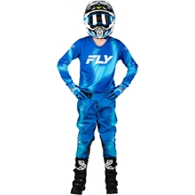 Fly Racing 2027 Kinetic Torch Light Blue/Blue Kids Gear Combo