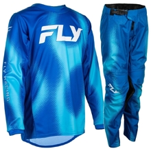 Fly Racing 2027 Kinetic Torch Light Blue/Blue Kids Gear Set