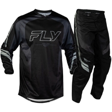 Fly Racing 2027 F-16 Raze Black/Grey Kids Gear Set