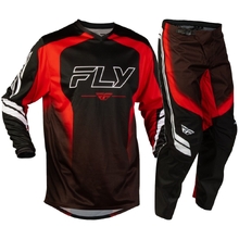 Fly Racing 2027 F-16 Raze Black/Red/White Kids Gear Set