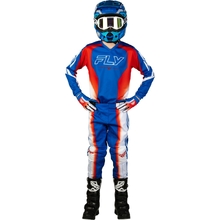 Fly Racing 2027 F-16 Raze Red/White/Blue Kids Gear Combo