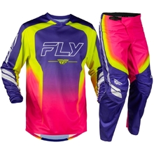 Fly Racing 2027 F-16 Raze Purple/Red/Yellow Kids Gear Set