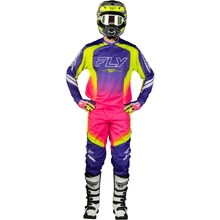 Fly Racing 2027 F-16 Raze Purple/Red/Yellow Gear Combo