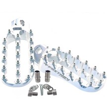 Fastway Honda CRF250/450R 19-26 Silver Adventure Raised Angle Foot Pegs