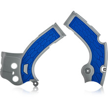Acerbis Yamaha YZ 450F 18-23 X-Grip Silver/Blue Frame Guards