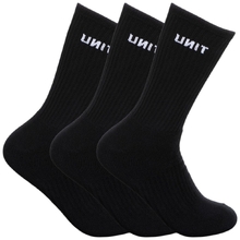 Unit Bamboo Black Crew Socks - 3 Pack