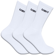 Unit Bamboo White Crew Socks - 3 Pack