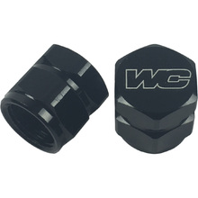 Works Connection Black Air Caps Pair