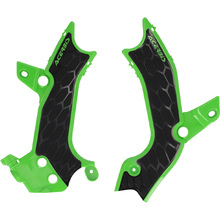 Acerbis Kawasaki KX250F 25-27 KX450F 24-26 Green/Black X-Grip Frame Guards