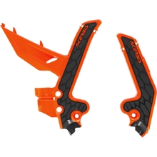 Acerbis KTM 85SX 25-27 Orange/Black X-Grip Frame Guards