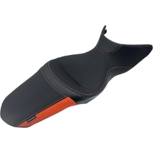 Seat Concepts KTM 1290 Super Adventure R/S 22-24 Comfort Carbon Vinyl Sides/Black Sandpaper Top/Orange Stitching Complete Seat