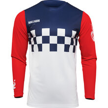 Thor 2025 Hallman Differ Cheq White/Red/Blue Jersey